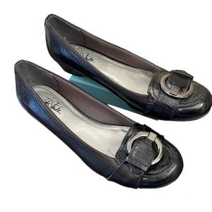 Life Stride Black Low Wedge Heel - 10M